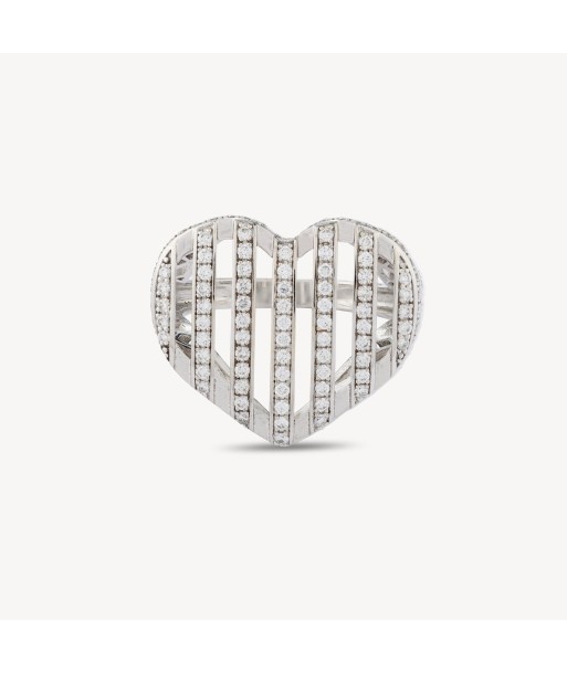 Bague Cut Coeur Or blanc Diamants vente chaude votre 