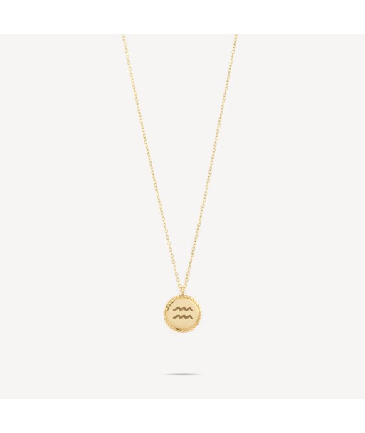 Collier Zodiac Medaille Verseau une grave pollution 