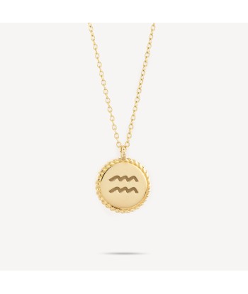 Collier Zodiac Medaille Verseau une grave pollution 