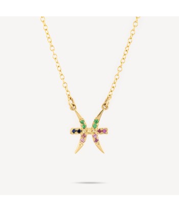 Collier zodiac poissons saphirs multicolores Comparez et commandez 