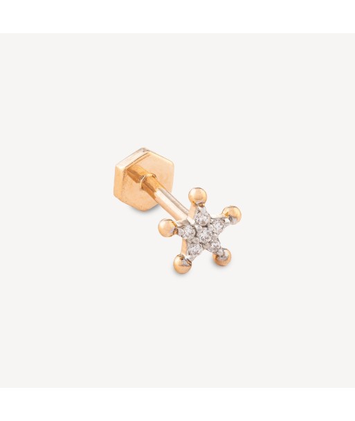 Piercing 8mm Sheriff Star Diamant Or Rose Comment ça marche