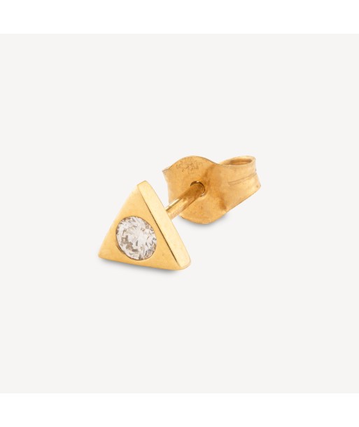 Stud Mini Triangle Diamant Or Jaune de pas cher