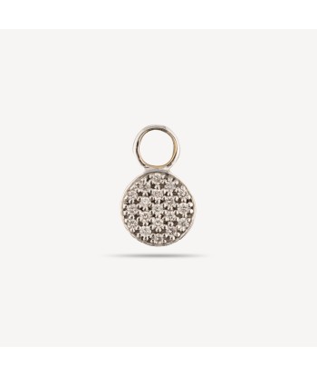 Charm Diamant Medaille Ronde Or Blanc ou a consommer sur place