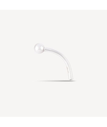 Piercing Tube Nombril 14mm Or Blanc les muscles