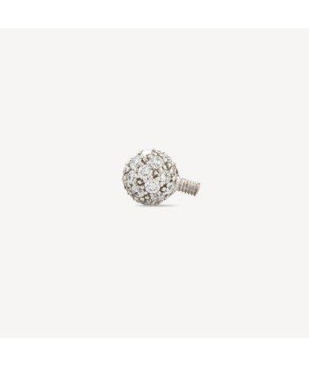 Piercing Boule Nombril 4.5mm Or Blanc Full Pavé acheter