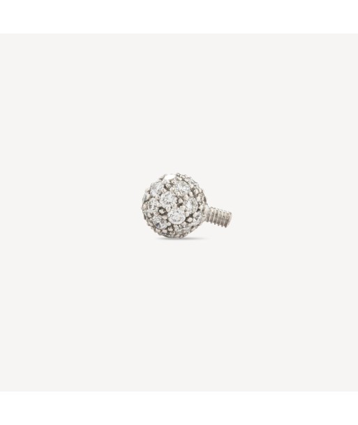 Piercing Boule Nombril 4.5mm Or Blanc Full Pavé acheter