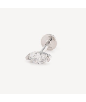 Piercing Puce Or Blanc Marquise 4.5x2.5mm Comparez plus de prix