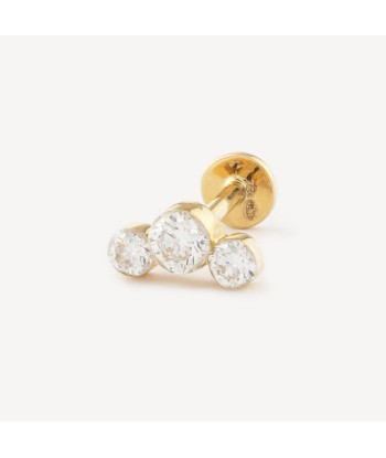 Piercing Puce Or Jaune Trilogie Diamants sur le site 