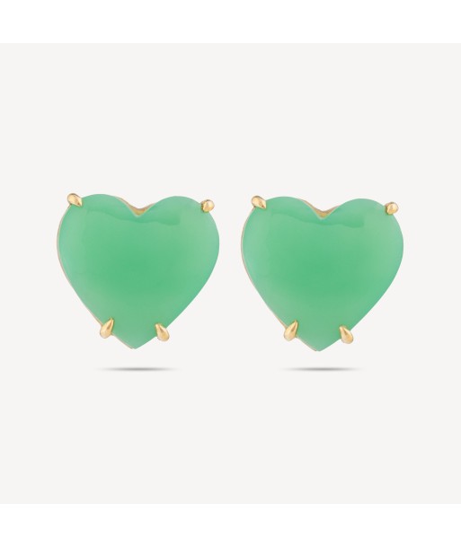 Boucles D'oreilles Heart Chrysoprase À commander