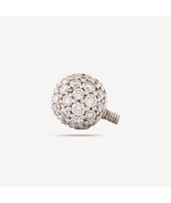 Piercing Boule Nombril 6mm Or Blanc Full Pavé meilleur choix