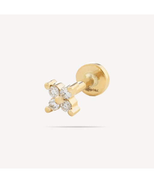 Piercing Puce Or Jaune Etoile 4 Diamants de France