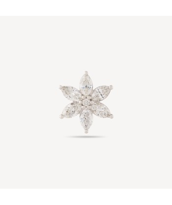 Piercing Puce Or Blanc Fleur Etoile Diamants france