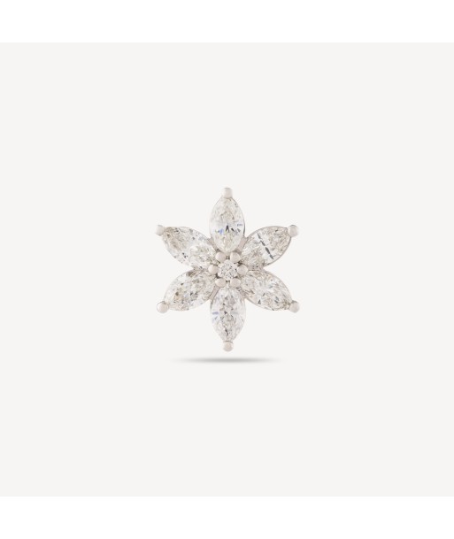 Piercing Puce Or Blanc Fleur Etoile Diamants france