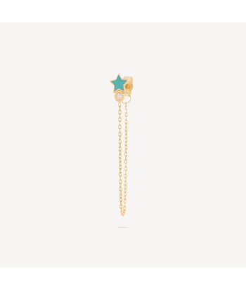 Stud Blue Star Diamant Or Jaune de votre