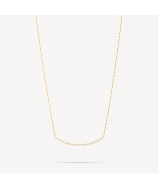 Collier Curve Bar Diamants Or Jaune Venez acheter