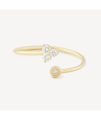 Bague 3+1 Diamants Or Jaune en linge