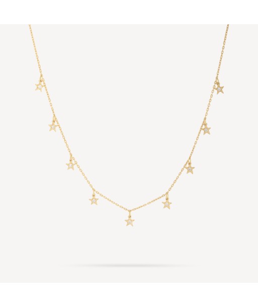 Collier Tiny Star Diamants Or Jaune Faites des économies