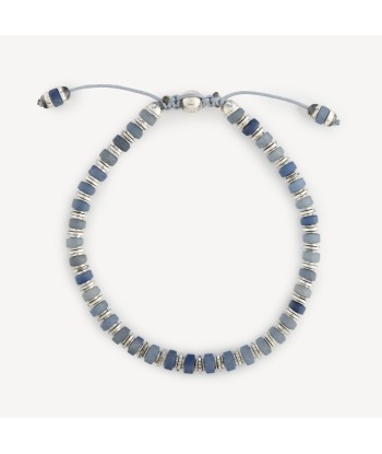 Bracelet Sapet Aventurine Bleue Argent le des métaux précieux