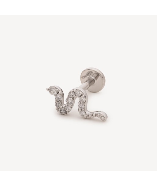 Piercing Puce Serpent Pavé Or Blanc Faites des économies