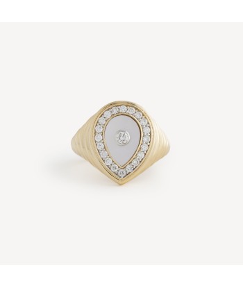 Bague Drop Pearl Diamants Large chez Cornerstreet bien 