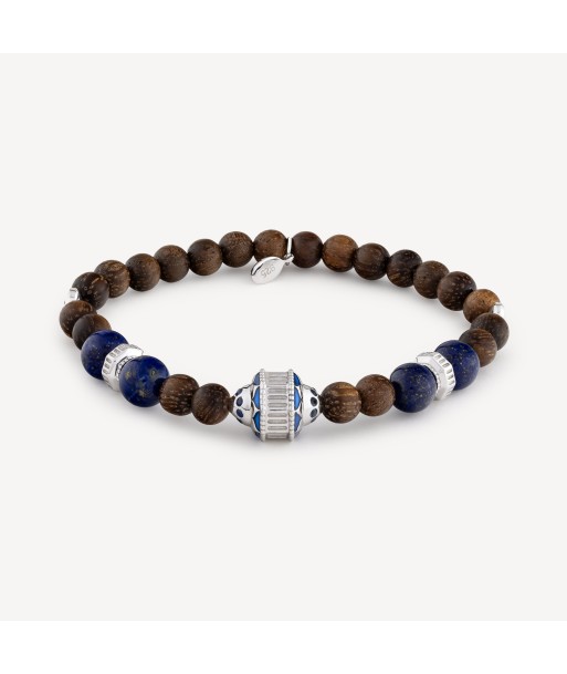 Bracelet Jaya Bois Saphirs Bleus Argent online