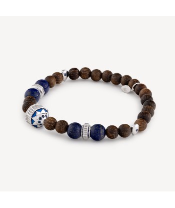 Bracelet Jaya Bois Saphirs Bleus Argent online