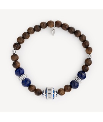 Bracelet Jaya Bois Saphirs Bleus Argent online