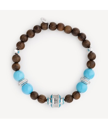 Bracelet Jaya Bois Turquoises Argent chez Cornerstreet bien 