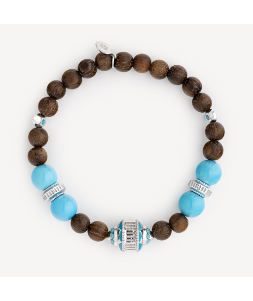 Bracelet Jaya Bois Turquoises Argent chez Cornerstreet bien 