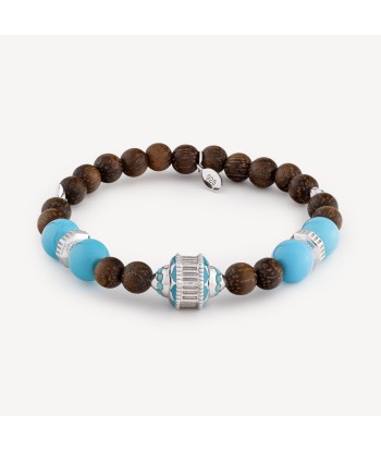 Bracelet Jaya Bois Turquoises Argent chez Cornerstreet bien 