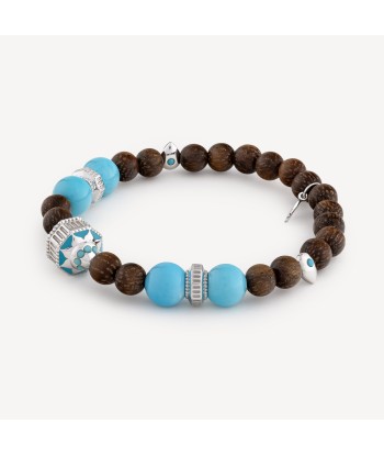 Bracelet Jaya Bois Turquoises Argent chez Cornerstreet bien 