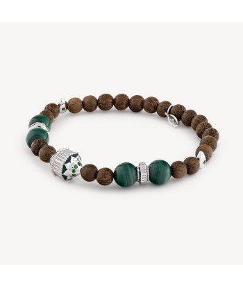 Bracelet Jaya Bois Tsavorites Malachite Argent offre 