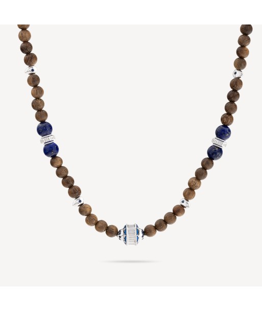 Collier Eonia Bois Saphirs Bleus Lapis d'Europe débarque