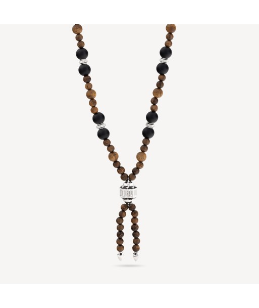 Collier Mala Bois Spinelles Onyx pas chere