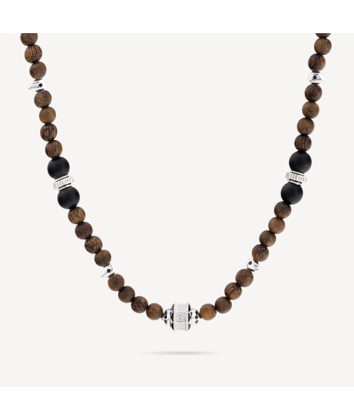 Collier Eaonia Bois Spinelles Onyx le concept de la Pate a emporter 