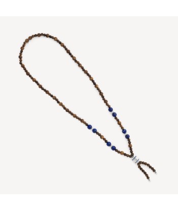 Collier Mala Bois Saphirs Bleus Lapis Livraison rapide