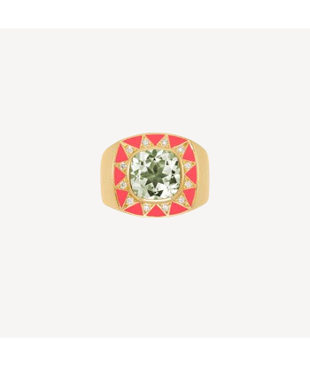 Bague Stella Améthyste Verte et Diamants votre restaurant rapide dans 