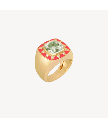 Bague Stella Améthyste Verte et Diamants votre restaurant rapide dans 