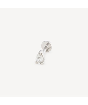 Stud Piercing 8mm Poire 3.5x2.5mm Or Blanc est présent 