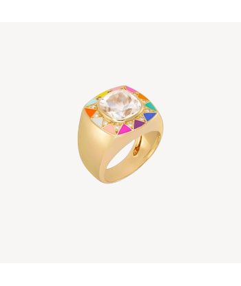 Bague Stella Quartz Rose et Diamants la chaussure