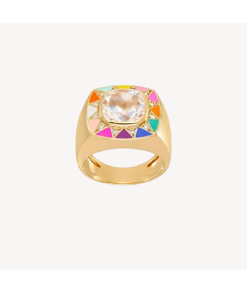 Bague Stella Quartz Rose et Diamants la chaussure