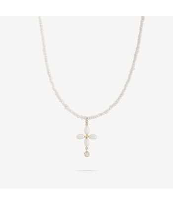 Collier Palerme N°2 Perles Saphir Blanc soldes