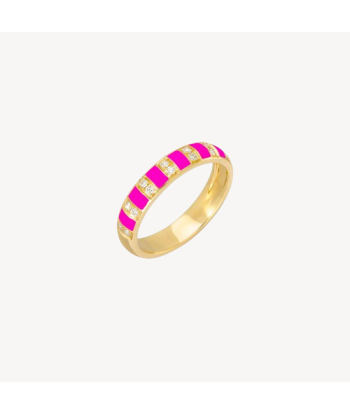 Bague Billie Email Rose et Diamants livraison gratuite