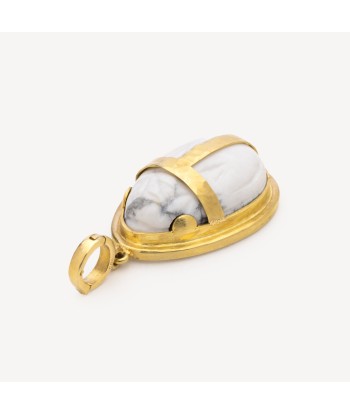 Charm Scarabee Howlite Or Jaune de l' environnement