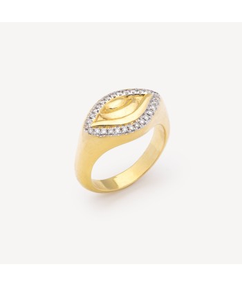 Bague Œil Protecteur Diamants Or Jaune 50-70% off 