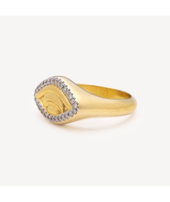 Bague Œil Protecteur Diamants Or Jaune 50-70% off 