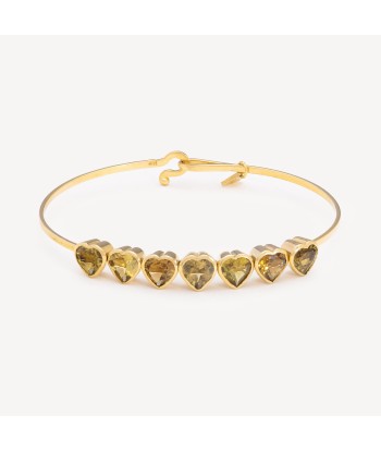 Bracelet Cœurs Tourmaline Jaune hantent personnes