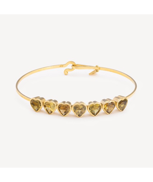 Bracelet Cœurs Tourmaline Jaune hantent personnes