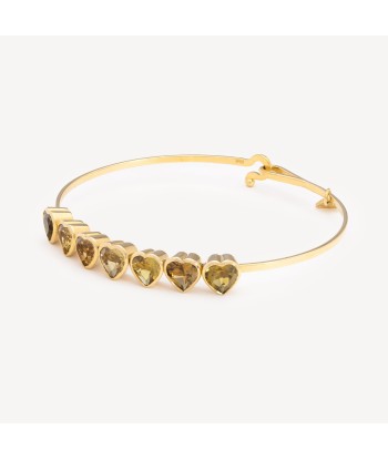 Bracelet Cœurs Tourmaline Jaune hantent personnes