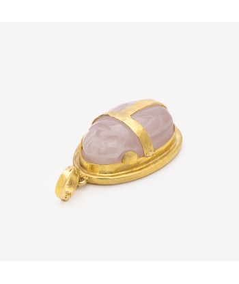 Charm Scarabee Quartz Rose Or Jaune votre